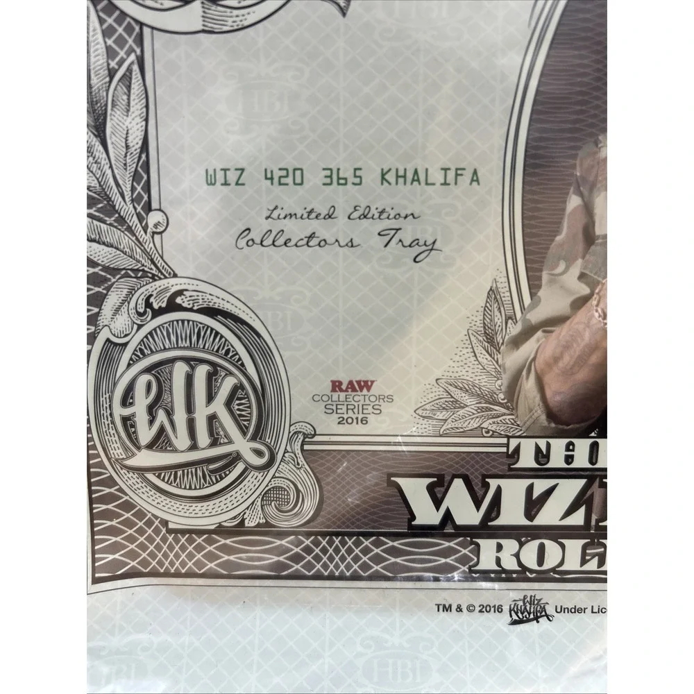Wiz Khalifa RAW Rolling Tray Large 13x11 Limited Edition 2016 WK NEW